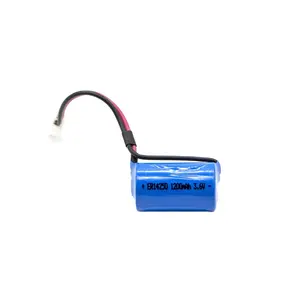 Lisocl2バッテリー3.6v 1200mah 1/2 Aa Er14250バッテリー