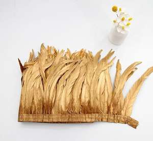 Coque metálico de 10-12 pulgadas, flecos de plumas, adorno de <span class=keywords><strong>gallo</strong></span> dorado y plateado para graduación y decoración de patio de Carnaval del Día de San Valentín - Product Image 4