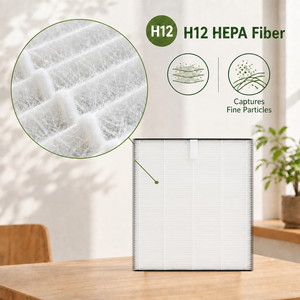 Ensemble de filtres <span class=keywords><strong>HEPA</strong></span> au charbon actif de remplacement <span class=keywords><strong>pour</strong></span> <span class=keywords><strong>purificateur</strong></span> <span class=keywords><strong>d</strong></span>'<span class=keywords><strong>air</strong></span> FZ-F30HFE/FZ-F30DFE, lot de 2, usage domestique, respectueux de l'environnement - Product Image 2