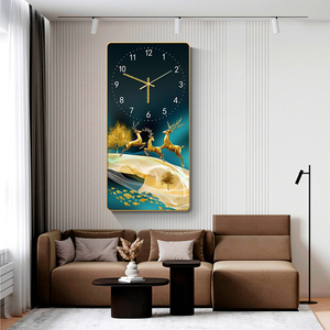 <span class=keywords><strong>Orologio</strong></span> da <span class=keywords><strong>Parete</strong></span> Decorativo di Lusso con Paesaggio Marino, Decorazione Artistica per Soggiorno - Product Image 3