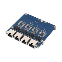 Tarjeta PCIe a 4 puertos Gigabit / 2.5G ETH (B) para Raspberry Pi 5, compatible con Raspberry Pi OS, sin controladores, Plug and Play