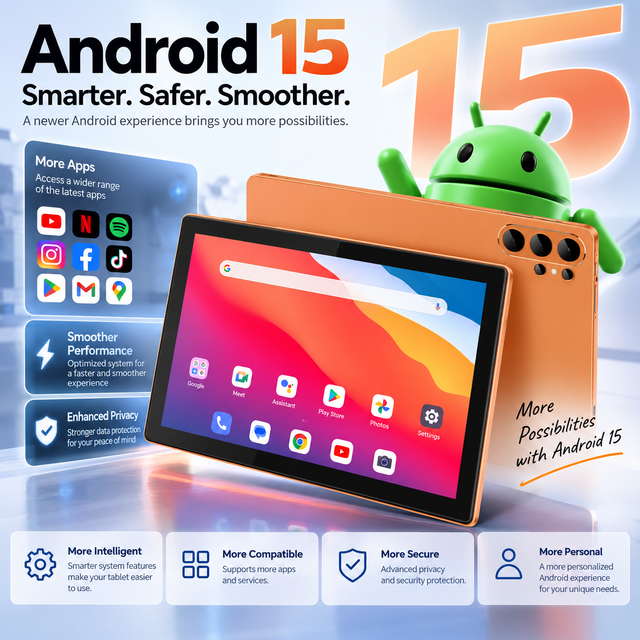 2025 New OEM 10.1" Tablet Qualcomm615 12+512GB 4G WiFi SIM Card Android 14 5000mAh 5MP+8MP Camera 1-Year Warranty