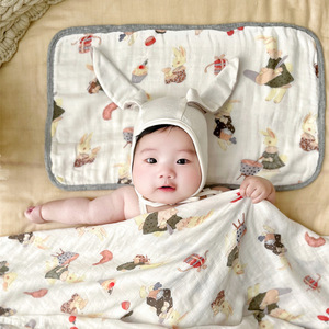 Toalla de bambú y algodón para bebé, diseño de dibujos animados, nube, almohada plana, manta, toalla de <span class=keywords><strong>baño</strong></span>, combinación. - Product Image 3