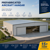 Hangar d'avion préfabriqué en acier à portée libre, haute clarté, pour stockage aéronautique, certifié CE