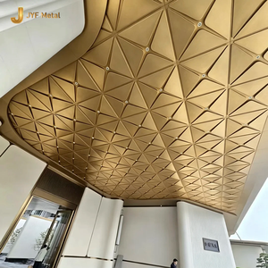 ANW808 Modern Wave Stainless Steel Ceiling Panels Ceiling <b>Grid</b> Fireproof Waterproof Suspended Ceiling for Hotel Decoration - Product Image 5