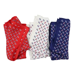 Mouchoir de poche pour hommes imprimé en soie multicolore 100% personnalisé vente en gros mouchoir motif cachemire