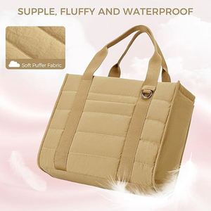 Custom Travel <b>Bag</b> <b>for</b> <b>Women</b> <b>Work</b> Puffer Laptop Crossbody <b>Bags</b> With Zipper Quilted Gym Tote Purse Shoulder Handbags - Product Image 4