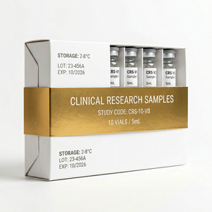 Professional Clinical Gold Band 10 Vial Peptide Folding <b>Box</b> for TZ Series SM Series Research Vials 5mg 10mg Dosage - Product Image 6