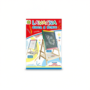 Tableau noir en bois Lavagna Gioca E Scrivi 39x51 cm avec craie et gomme pour le dessin et l'écriture des enfants - Product Image 2