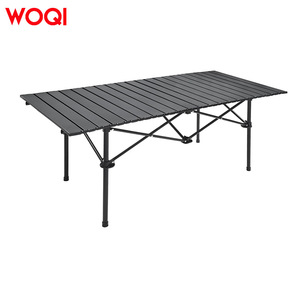 Table de camping pliante portable Woqi 120x45.5x55 cm, table d'extérieur en fer pour pique-nique et plage, matériau antirouille - Product Image 4