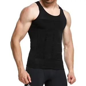 Men Stomach Trimmer compression belly T-shirts Undershirt Slim Fit Vest Tummy Tank Top Body Shaper Abs Abdomen Shapewear