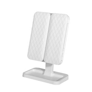 Makeup <b>Mirror</b> with Storage Base LED Lighted Vanity <b>Mirror</b> Double <b>Door</b> Folding Design - Product Image 5