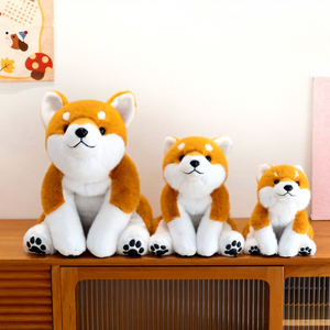 Peluche Realista de <span class=keywords><strong>Shiba</strong></span> <span class=keywords><strong>Inu</strong></span>, Simulación de Perro Akita, Juguete de Peluche Suave para Niños y Adultos, Regalo - Product Image 1