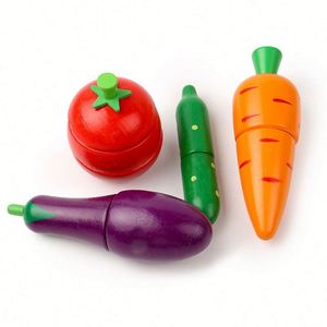 Ensemble de nourriture pour jouer à faire semblant, jouet en bois pour couper les légumes pour enfants - Product Image 4