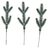Décorations d'arbre de Noël artificielles en aiguilles de pin à trois pointes, accessoires de couronne de plantes artificielles, aiguilles de pin artificielles DIY