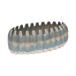 Ciotola decorativa ovale in ceramica testurizzata per tavolino da caffè e piano cucina, centrotavola estetico per l'arredamento della casa - Product Image 3