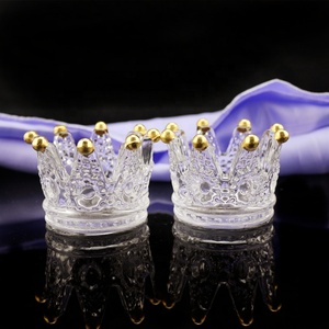 2024 New Silver Rhinestone <strong>Crystal</strong> Wedding Crown Tealight Holder <strong>Stand</strong> with Animal Print and DIY Customization for Home Decor - Product Image 3