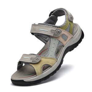 Nouvelles sandales décontractées pour femmes, <span class=keywords><strong>chaussures</strong></span> de plage confortables en cuir à semelle épaisse, respirantes, à bout ouvert, style romain, pour l'extérieur - Product Image 4