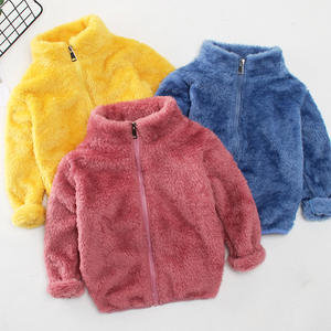 남여공용 키즈 양면 양털 아웃웨어 가을 겨울 캐주얼 지퍼 클로저 두꺼운 상의 아기에게 편안한 면 소재 - Product Image 3