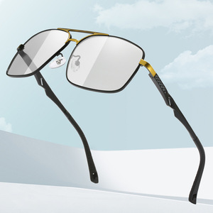 Nouvelles lunettes de soleil polarisées pour hommes de style européen et américain, UV400, monture en aluminium et magnésium, légères, pour les sports de plein air - Product Image 1