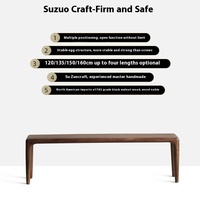 Banc en bois massif de noyer noir nord-américain tabouret de table à manger longue chaise de salle à manger fonction de changement de chaussures pour bureau à domicile