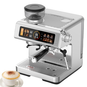 Cafetière expresso italienne rétro de 19 bars avec moulin à grains Système d'infusion semi-automatique pour la cuisine à domicile - Product Image 1