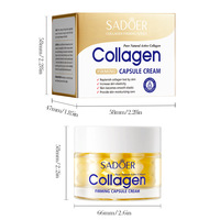 Crème pour le visage au collagène SADOER, vente en gros, crème hydratante raffermissante en capsules, fournisseur de soins de la peau OEM ODM, 50g
