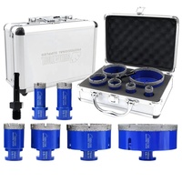 1set/6pcs M14 Thread Diamond Core Drill Set avec boîte 20 + 25 + 35 + 50 + 70 + 100mm Hole Saw Kit for Marble Brick Ceramic Tile