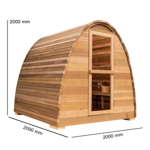 Wholesalers Price 4 Person Outdoor Barrel <strong>Sauna</strong> Room Traditional Red Cedar <strong>Sauna</strong> Bucket For Sale - Product Image 5