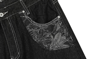 Camiseta de <span class=keywords><strong>hombre</strong></span> de estilo urbano, neutra, avanzada, retro, de desestructuración, con diseño original bordado de vaca, holgada, metálica, para lavado. - Product Image 5