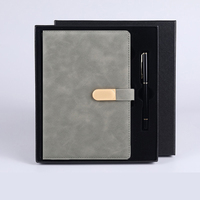Carnet en cuir PU PQ avec bouton en forme de pilule, ensemble de 2 pièces, carnet personnalisé à couverture rigide, journal en cuir, stylo et carnet lisses, style vintage