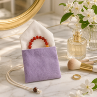 Pochette triangulaire en coton et lin de 8 cm, 10 cm, 12 cm avec fermeture à cordon, personnalisable avec logo, pour emballage cadeau de détail - Vente en gros