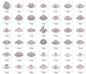 Bague plaquée or rose, classique, simple, en moissanite, bague de fiançailles, véritable bijou en moissanite en argent sterling 925 - Product Image 6