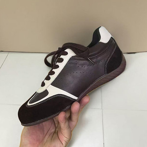 Chaussures pour femmes 2029, nouvelle collection automne, baskets plates rétro en cuir véritable, color-block, confortables, plateforme, chaussures de skate décontractées - Product Image 2