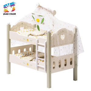 <span class=keywords><strong>Lit</strong></span> de poupée multifonctionnel en bois rose avec rangement - Peinture écologique, jeu d'imitation, <span class=keywords><strong>lit</strong></span> de bébé jouet pour enfants de 2 à 13 ans W06B157 - Product Image 4
