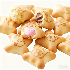 Caramelos de Goma TNCI en Forma de Estrella Multicolores de Alta Calidad con Relleno de Crema de Chocolate y Fresa, Diseños de Dibujos Animados Lindos, Bocadillos para Niños, Fiestas - Product Image 1
