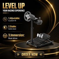 Support de volant de simulateur de course en métal - Support de volant de jeu réglable pour Logitech Thrustmaster Fanatec, pliable et facile à utiliser