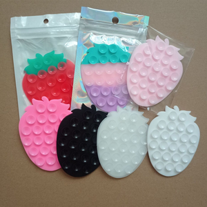 Buntes erdbeer förmiges Silikon-Saugnäpfe-Handy mit Kleber ücken für Bands tand fixierer Rui Mei Das XP09 - Product Image 3