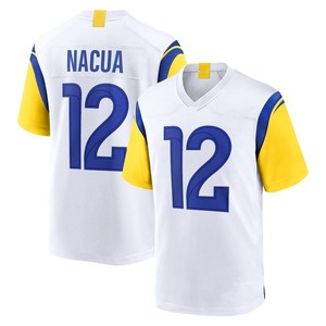 Hombres 12 Puka Nacua 9 Matthew Stafford 10 Cooper Kupp Aaron 17 Davante Adams 99 Donald Vapor Fútbol Jersey Cosido - Product Image 6