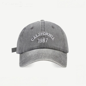 Gorra de Béisbol Azul Estilo Dad Hat, con Logotipo Personalizado, Lavada, con Letras Vintage Bordadas, de 6 Paneles, Sin Estructura, Desgastada - Product Image 6