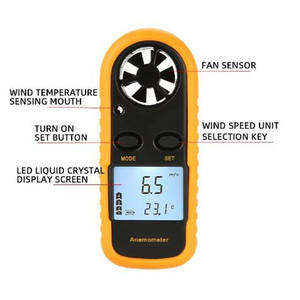 GM816 Anemometer Tragbares Wind geschwindigkeit messgerät Anemometro Wind meter 30 mt/s LCD Digitales Hand messgerät Mini Windmesser - Product Image 5