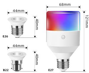 Ampoule LED rechargeable 2000 mAh, lampe de nuit <span class=keywords><strong>sans</strong></span> <span class=keywords><strong>fil</strong></span> RGB USB avec <span class=keywords><strong>télécommande</strong></span> E26/E27 IP65 en plastique - Product Image 5