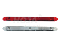 Barre d'indicateurs LED Slim-Line 16 avec lentille réflectrice, barre lumineuse d'identification pour camion et remorque, conforme aux normes DOT SAE FMVSS108 RoHS