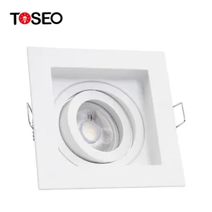 5w Led ספוט אור Downlight מתכוונן GU10 למות הליהוק Alu לבן כיכר שקוע בוהק הוכחה Downlight