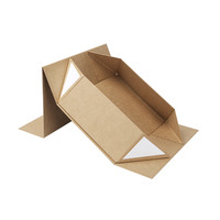 Emballage magnétique pliable en carton recyclé de luxe avec logo personnalisé Boîtes cadeaux en papier kraft à fermeture plate pliable
