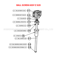 Ball Screw Assy Z S2D Brother S2D Z-axis Ball Screw, Ball Screw untuk Suku Cadang Brother Drill Tap Center