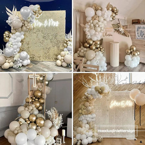 Kit de guirlande d'arche de ballons blanc sable de 185 pièces, kit de ballons <span class=keywords><strong>beige</strong></span> poussiéreux, décoration de fête de naissance, fête d'<span class=keywords><strong>anniversaire</strong></span>, toile de fond - Product Image 6