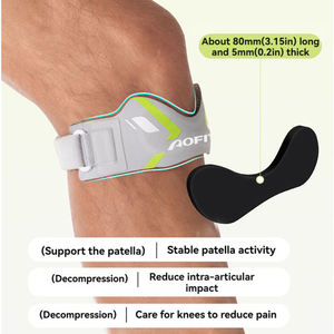 Bande de soutien rotulien personnalisée avec coussinet en silicone à double pression, attelle de genou - Product Image 4