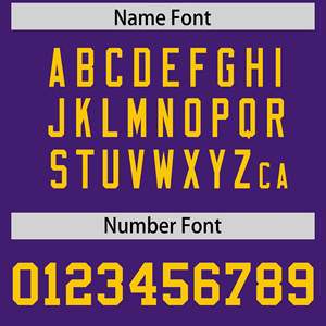 Camiseta de Fútbol Americano Personalizada con Diseño de Estrella en el Hombro, Color Morado y Dorado - Product Image 4