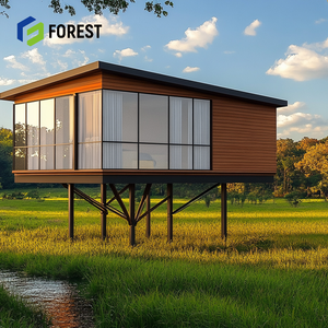 Casa Prefabricada Modular de Acero Ligero con Diseño de Lote Esquinero FOREST, Ventanas Panorámicas y Arquitectura Moderna, Garantía de 5 Años - Product Image 1